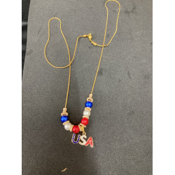 Patriotic Necklace With charm