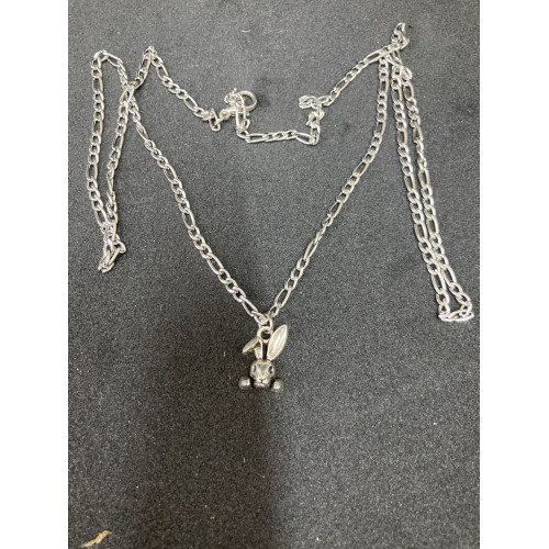 Peek-a-boo bunny necklace