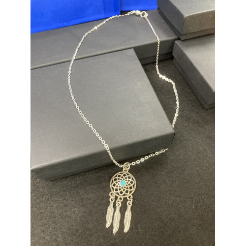 Silver Feather necklace