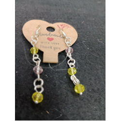 3 Cryystal Yellow Earrings