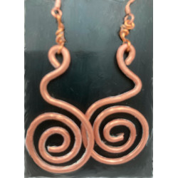 Copper Coil Earrings