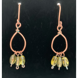 Copper Hoop an dangles Earrings