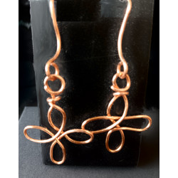 Copper Artistic Wire Earrings