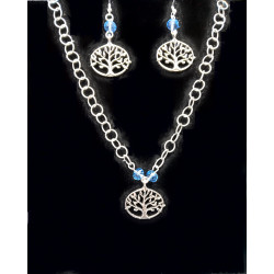 Round Silver Tree of Life Set