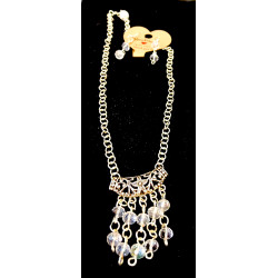 Dangle Crystal Pendant Necklace Earrings Dangle Crystal Pendant Necklace Earrings