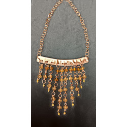 Artisan Copper and Crystals Necklace