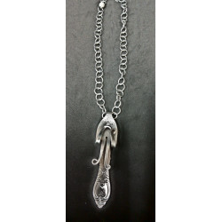 Bent Silver Fork Necklace