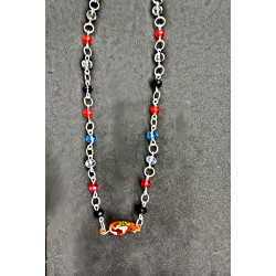 Bird Bead & Crystals Necklace