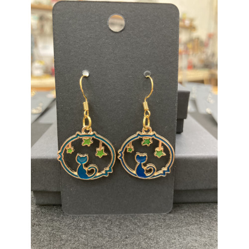 Cat/Star Earrings