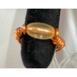 clear bead copper ring