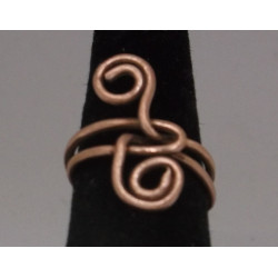 2 swirl copper ring