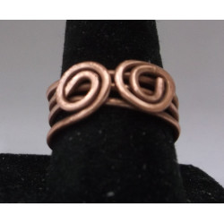 Copper Spirals ring